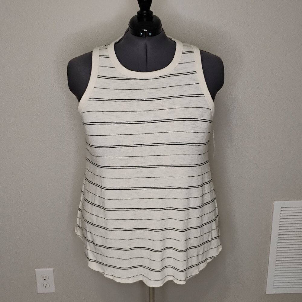 Time and Tru Plus Size 3X (22) Cream & Black Striped Tank Top – NWT
